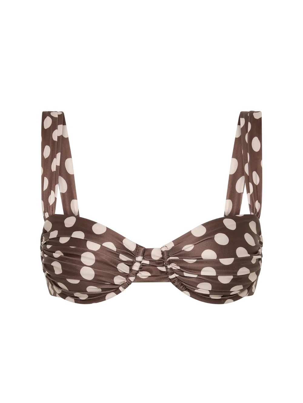 NWT Faithful Sol Bikini Top and Afonso Bikini Bottom in Brown Polka Dot - Picture 6 of 9